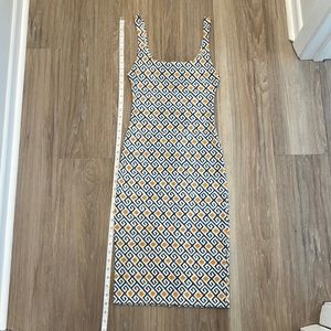 Zara midi dress greek key print